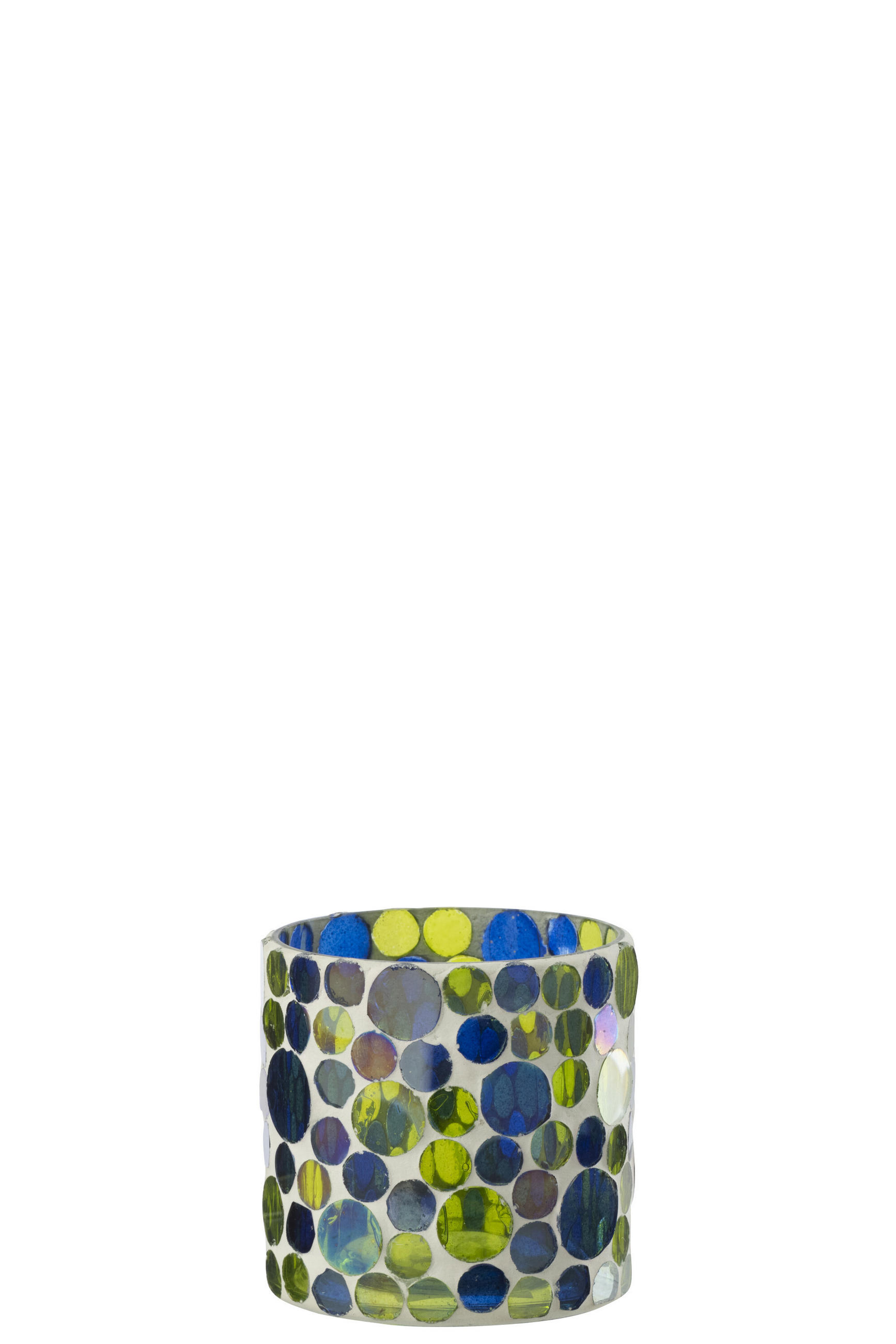 KERZENSTÄNDER BG (2ER SET) - Blau, Glas (7.5/7.5cm) - J-Line