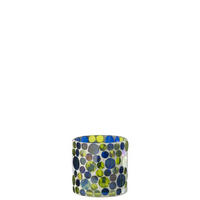 KERZENSTÄNDER BG (2ER SET) - Blau, Glas (7.5/7.5cm) - J-Line