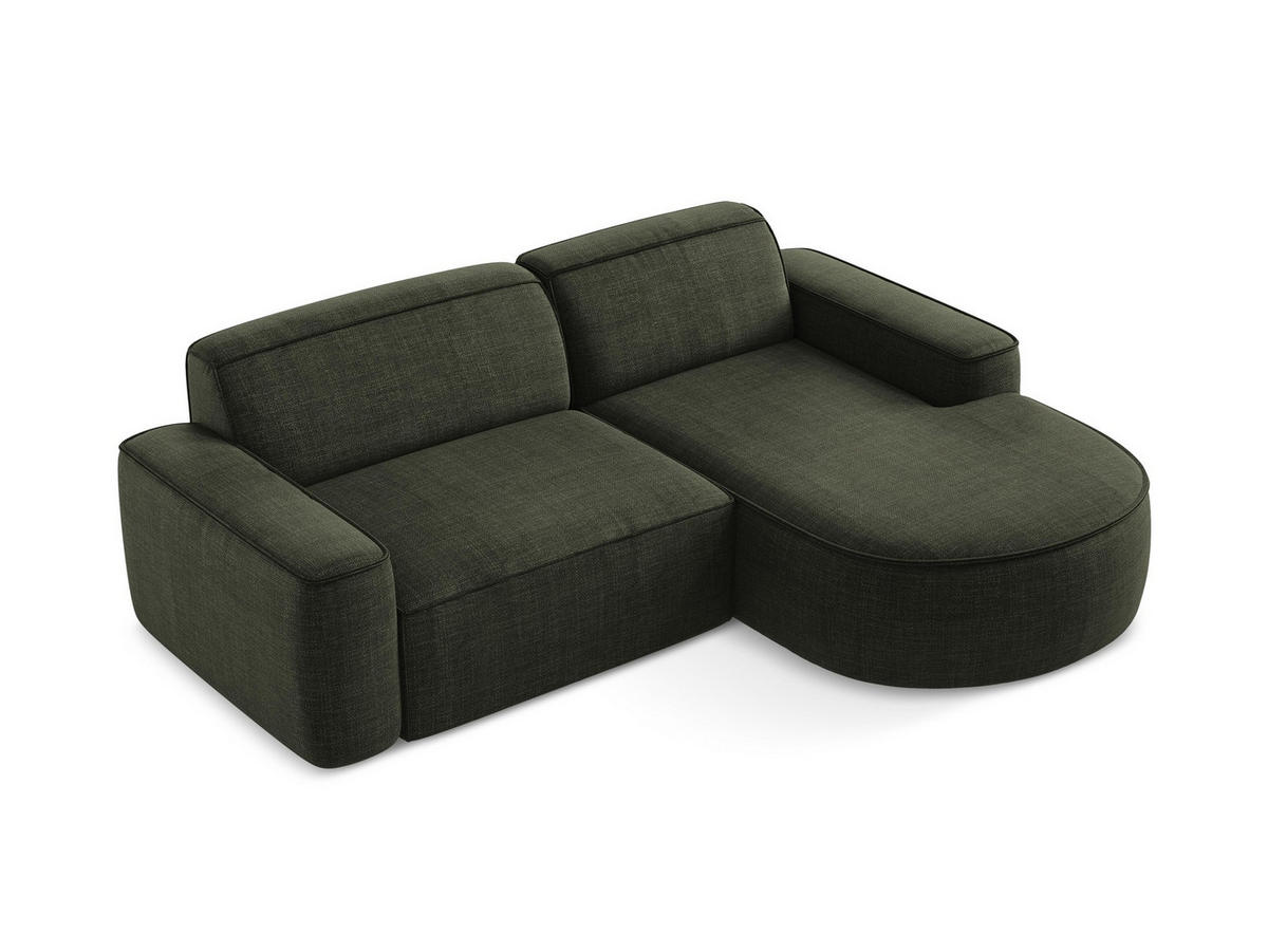 POUF Chenille Stoff Grau - Dunkelgrau/Schwarz, Holzwerkstoff/Kunststoff (94/40/89cm) - Makamii