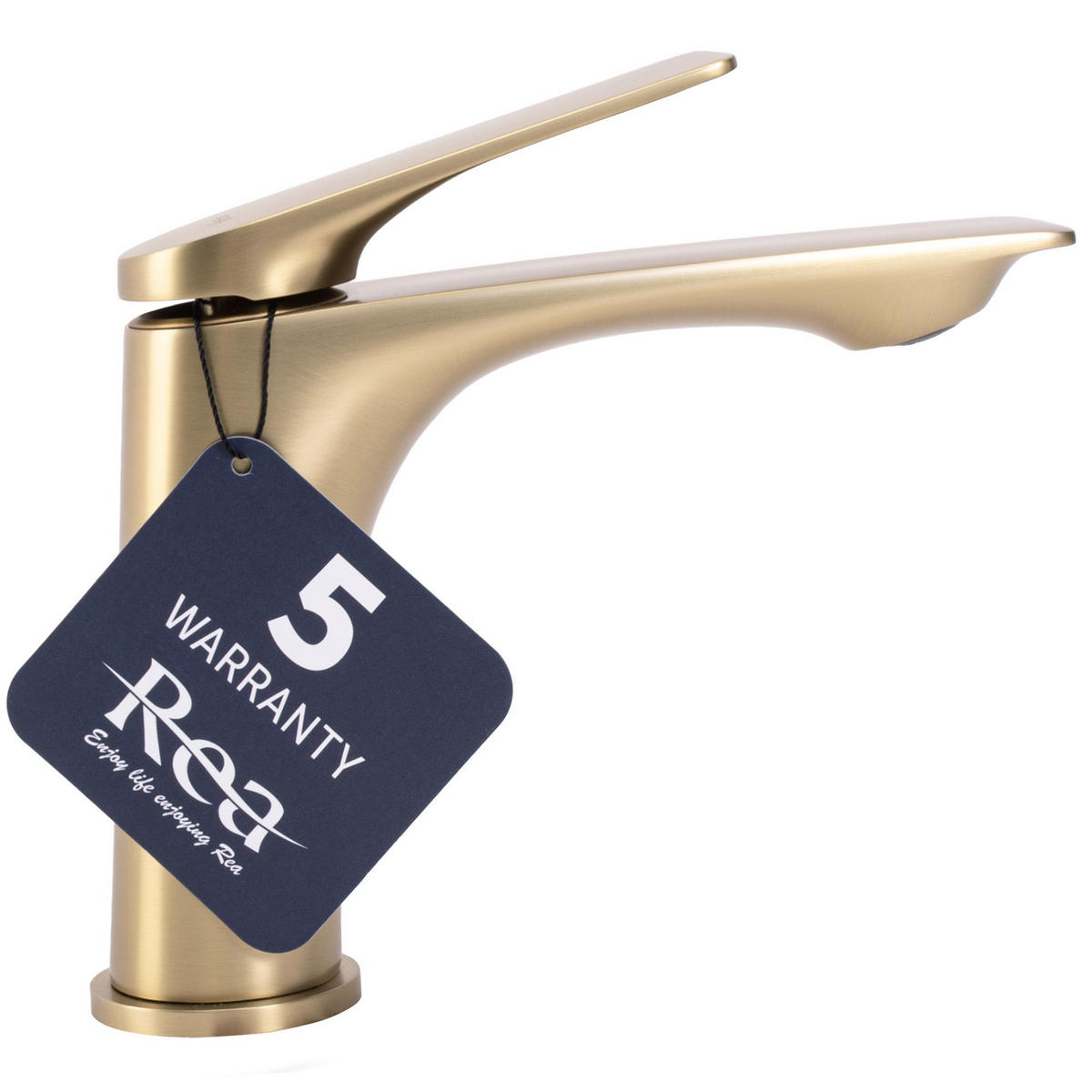 WASCHBECKENARMATUR Rea Avalon Brush Gold Low - Goldfarben, Metall (4.2/16.5/17.5cm) - REA