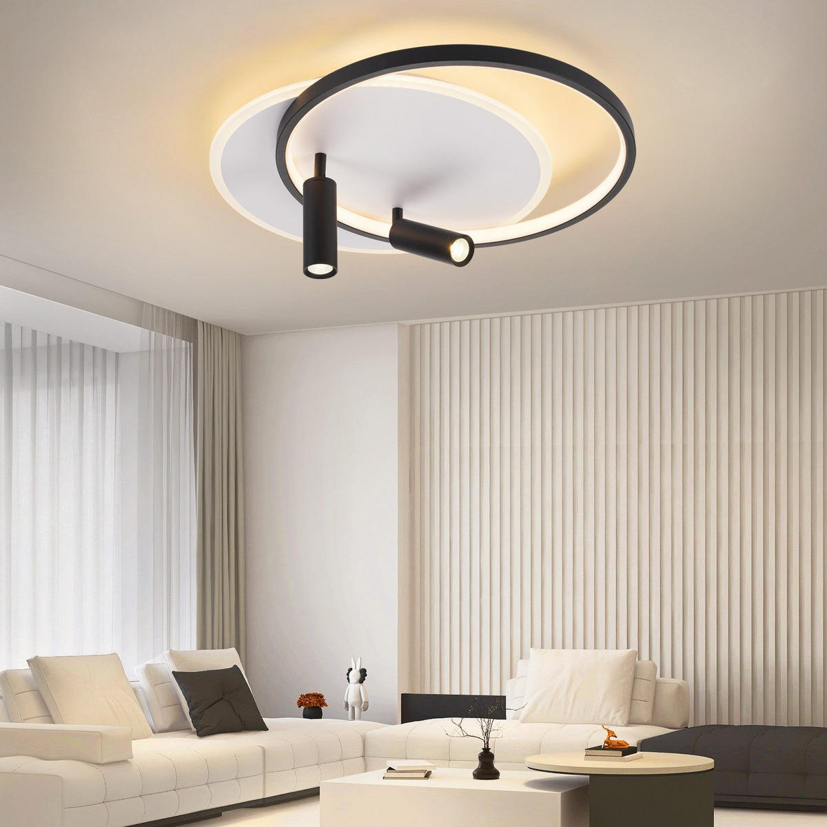 LED-DECKENLEUCHTE Macdougall 42/50/13cm - Weiß, Metall (50/42/13cm) - Nettlife