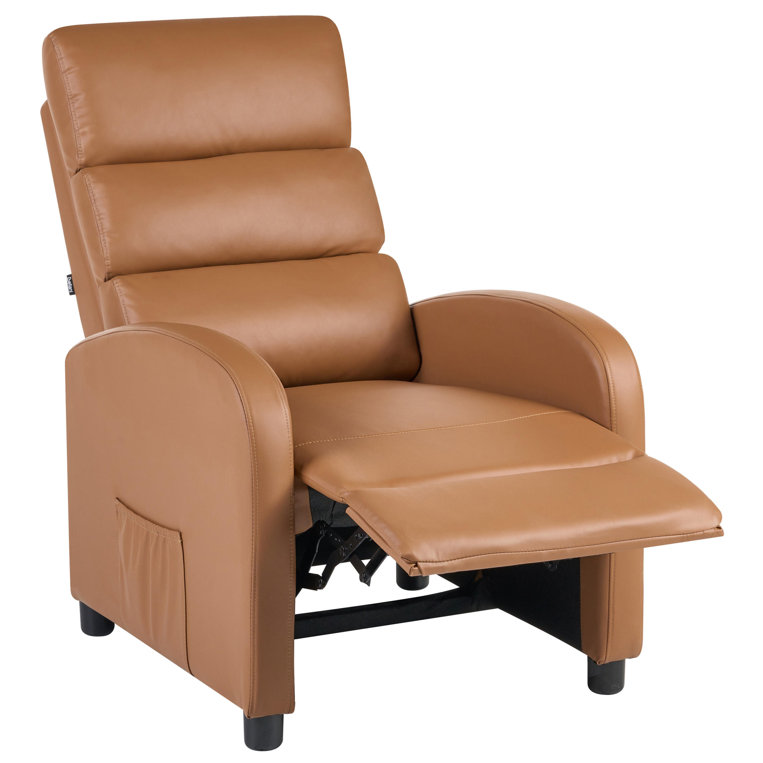 FERNSEHSESSEL Kunstleder Braun Otus - Braun, Kunststoff (67/75/89cm) - Beliani