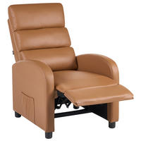 FERNSEHSESSEL Kunstleder Braun Otus - Braun, Kunststoff (67/75/89cm) - Beliani
