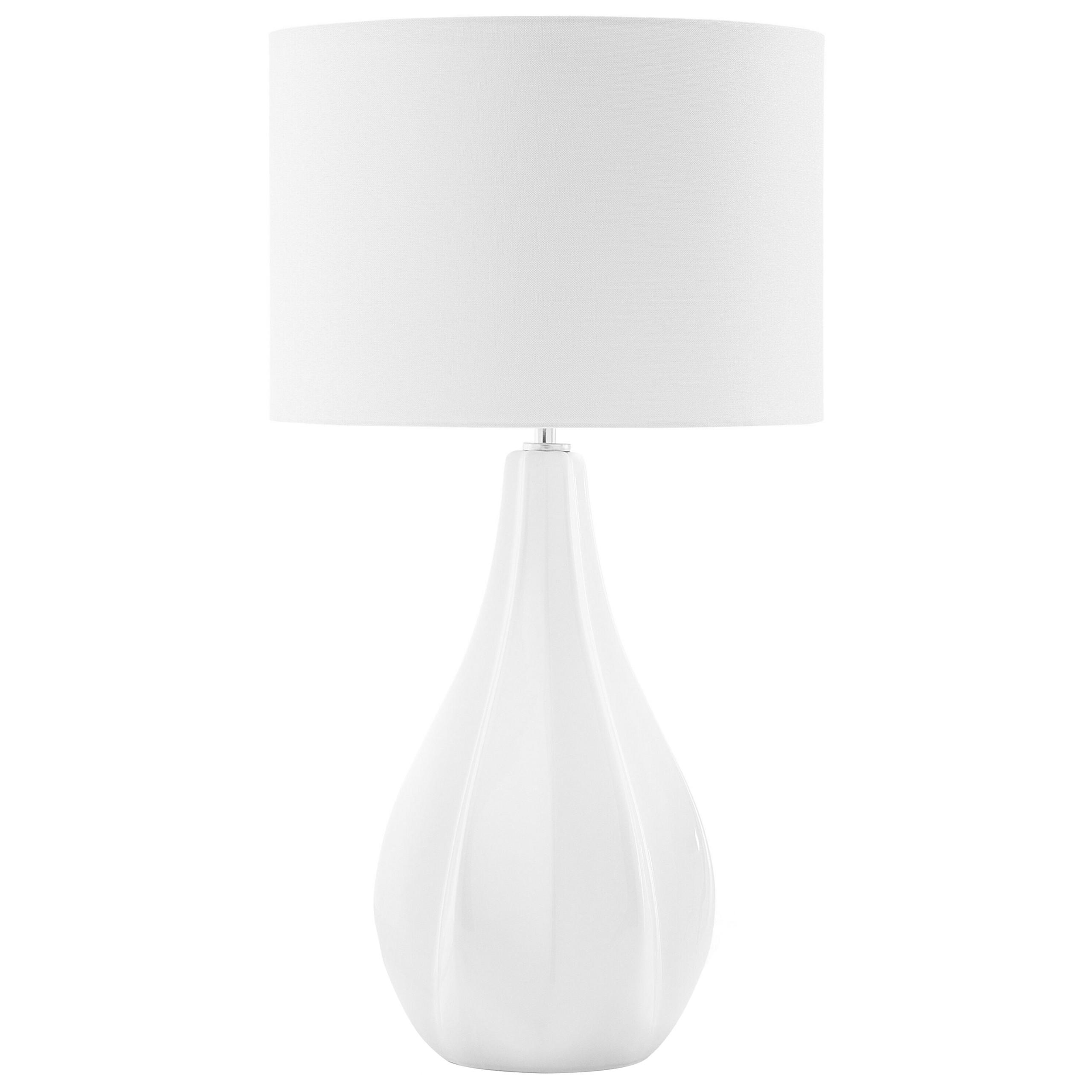 TISCHLAMPE Santee 32/32/60 cm - Weiß, Keramik (32/32/60cm) - Beliani