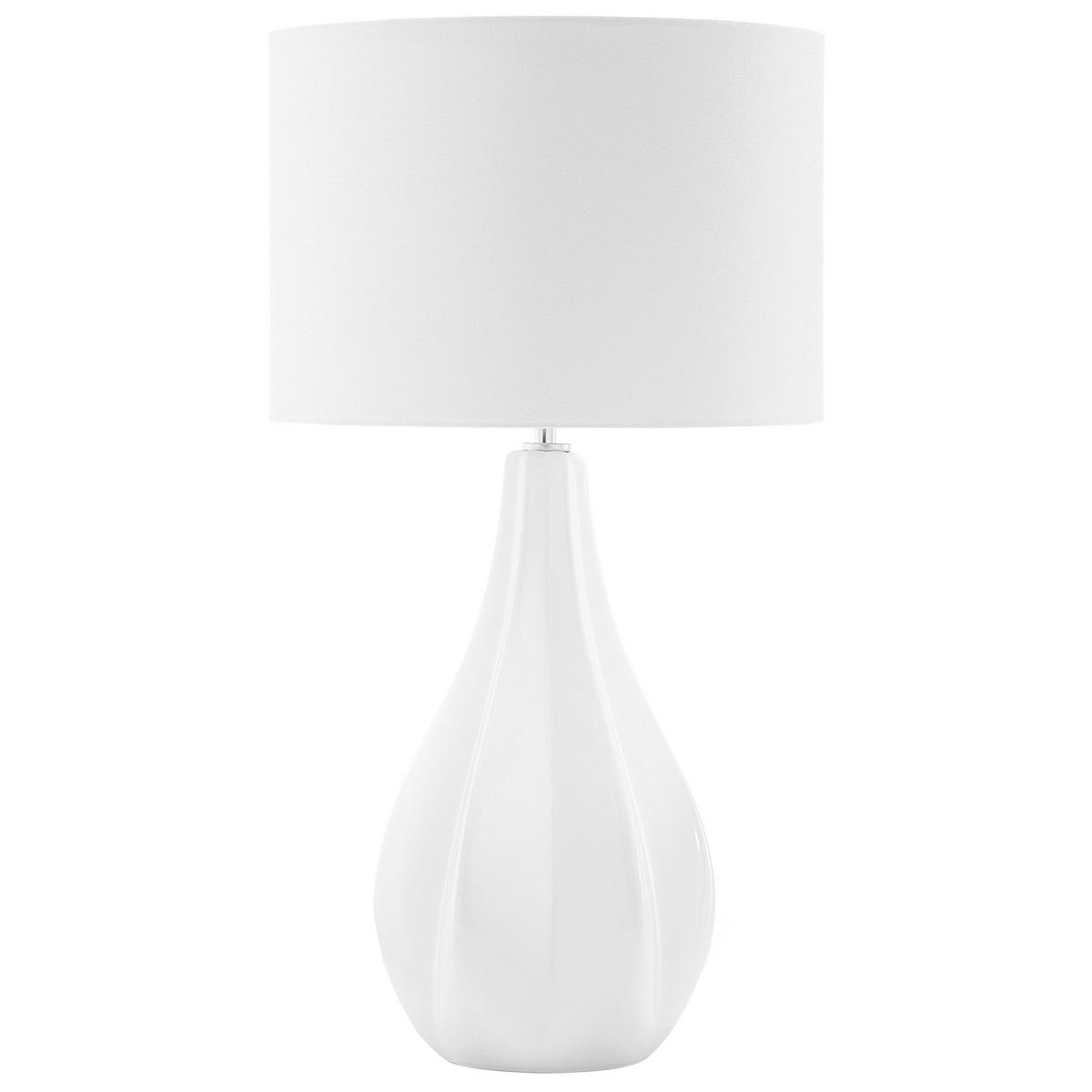 TISCHLAMPE Santee 32/32/60 cm - Weiß, Keramik (32/32/60cm) - Beliani
