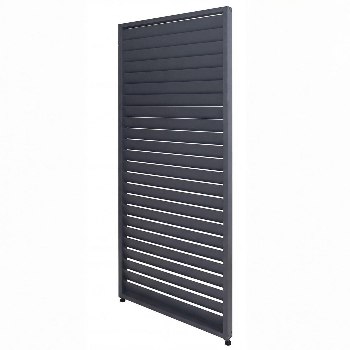 LAMELLENWAND für Pergola 220x90cm Anthrazit - Anthrazit, Metall (90/220/6cm) - BERLINLODGE