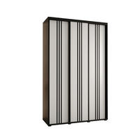 SCHWEBETÜRENSCHRANK 235,2/150/60 3-türig - Schwarz/Weiß, Holz/Metall (150/235/60cm) - Abiks Möbel