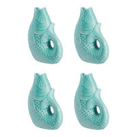 MINI-VASE (4er Set) Koi - Türkis, Keramik (12cm) - Butlers