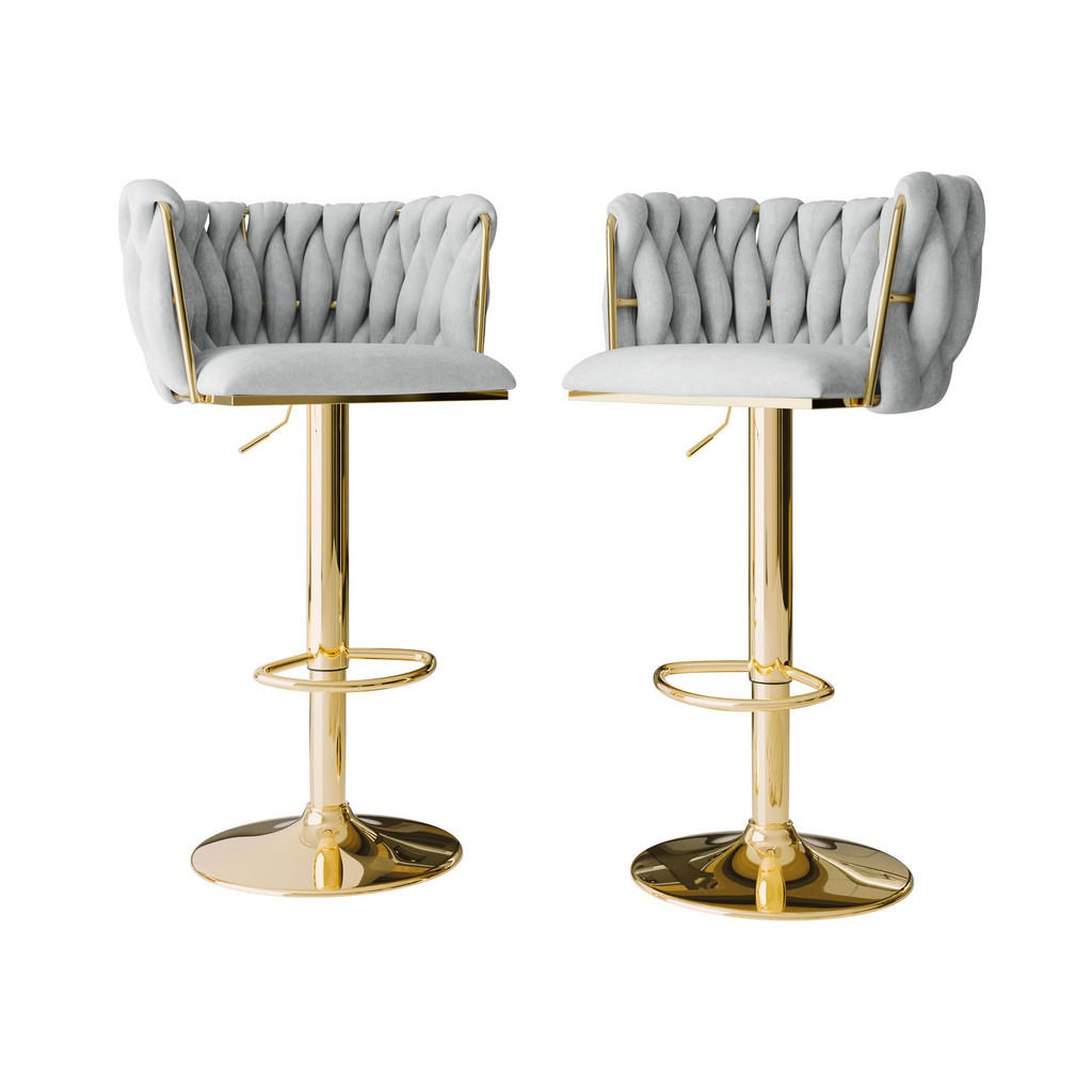 SCAUN DE BAR TAPITAT-SET Muz BS-1142 (2 buc)