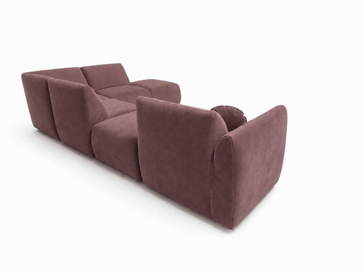 ECKSOFA Cordoba Modulares Links Altrosa - Altrosa, Textil (352/244cm) - KS Home Concept