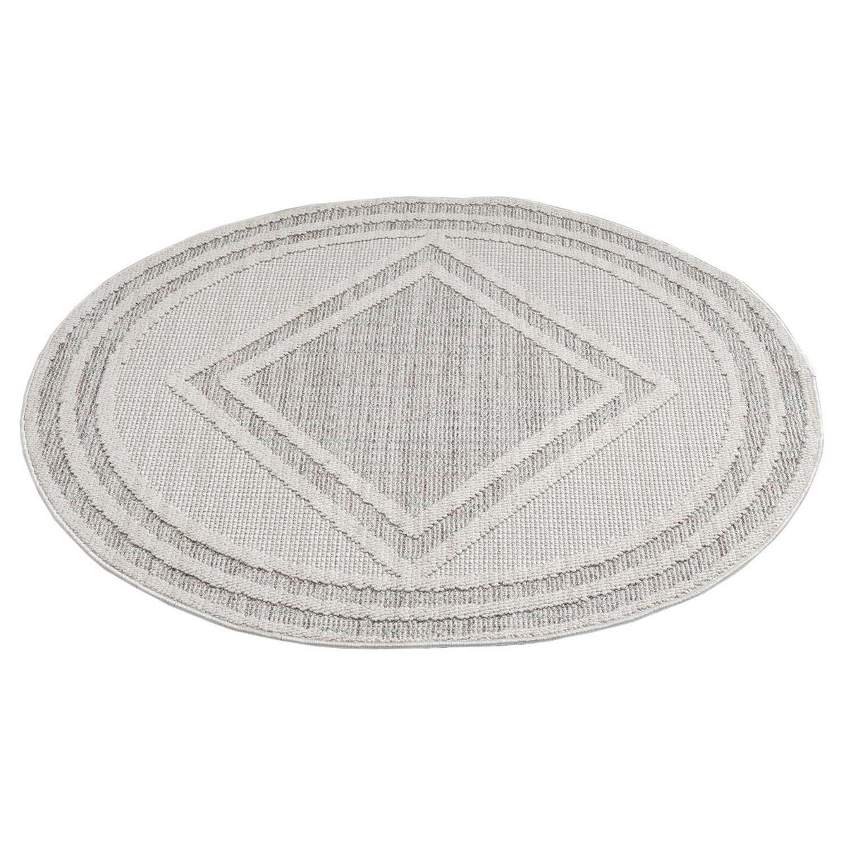 KURZFLOR-TEPPICH Lindo 8853 Grün 200x200 cm Rund - Grau/Grün, Textil (200/200cm) - carpet city