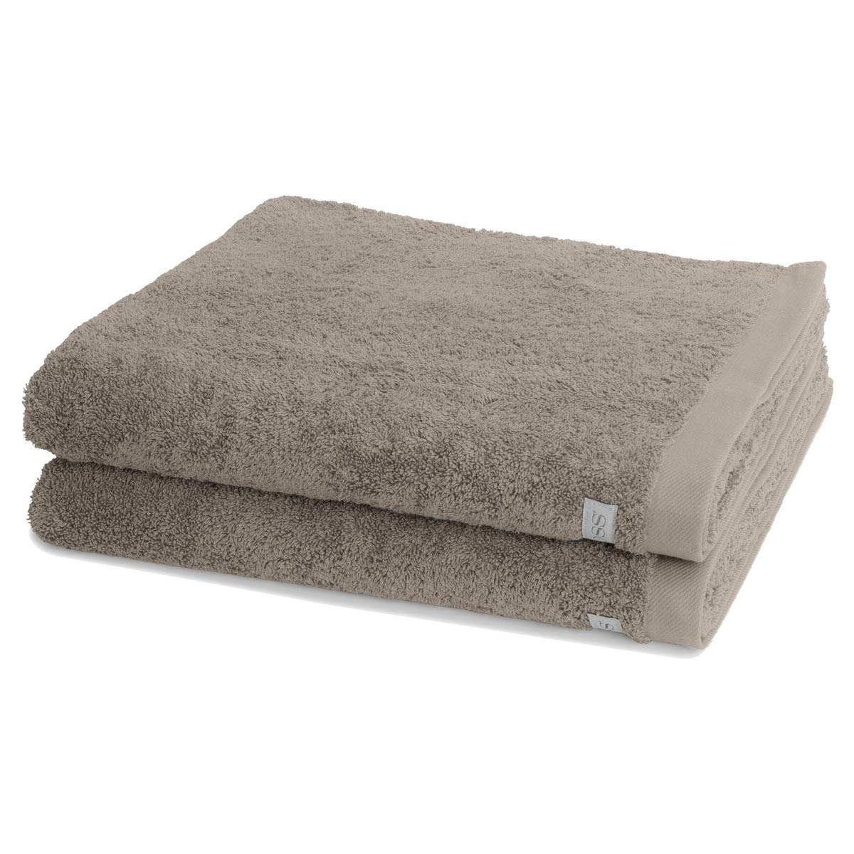 DUSCHTUCH Sinfonie 2er-Set - Taupe, Textil (50/100cm) - Ross