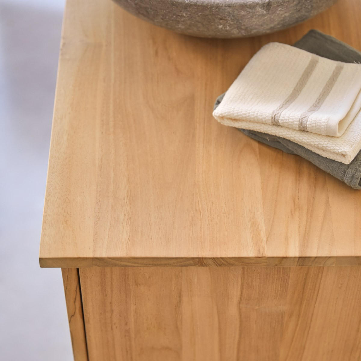 WASCHTISCHUNTERSCHRANK Soho Natur aus Teak - Naturfarben, Holz (165/75/55cm) - Tikamoon