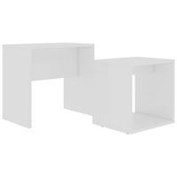 COUCHTISCH-SET Weiß 48x30x45 cm Holzwerkstoff - Weiß, Holzwerkstoff (48/30/45cm) - furnicato