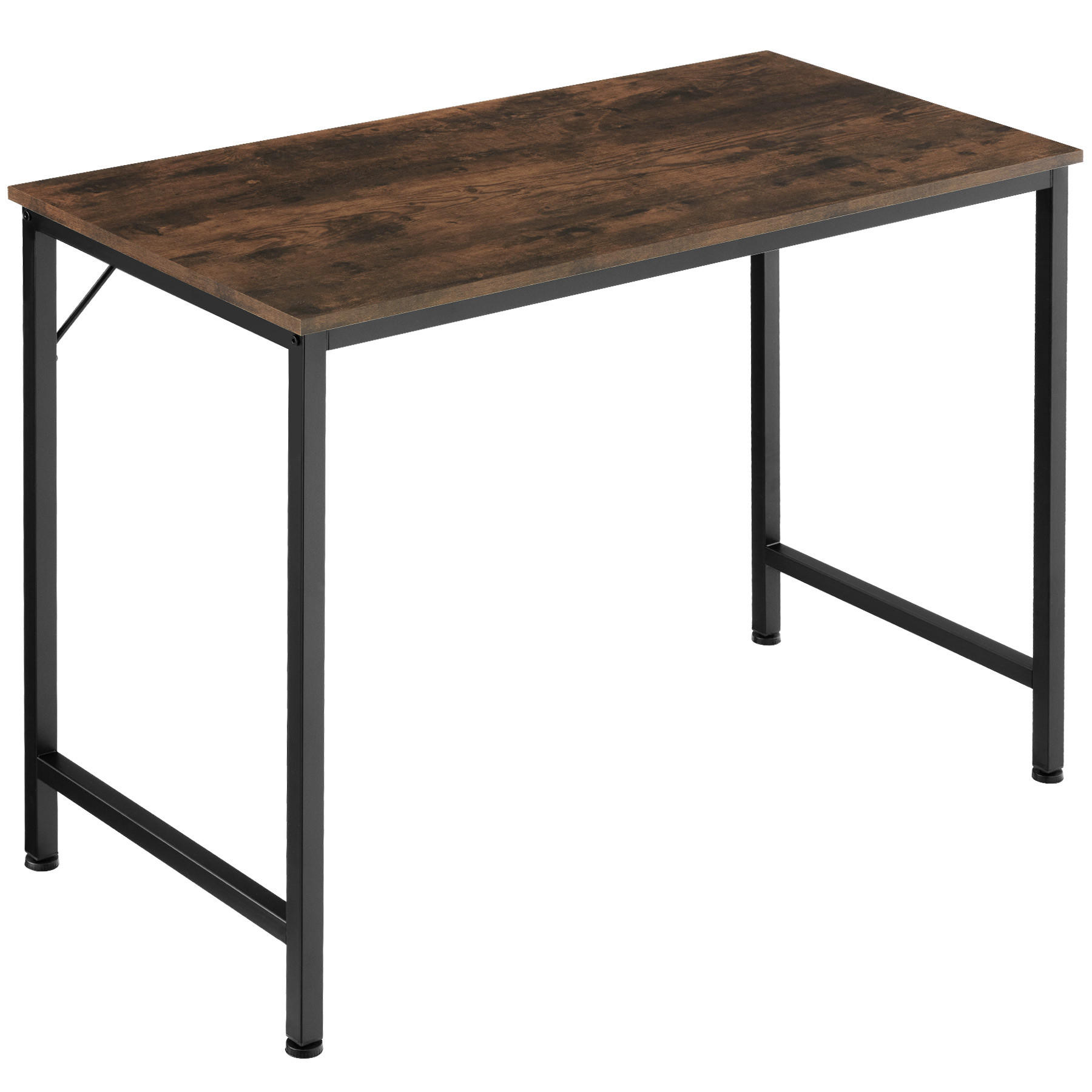 SCHREIBTISCH Jenkins, Höhe 75, 5 cm, Industrial Holz dunkel, rustikal - Rostfarben, Holzwerkstoff (50/100/75.5cm) - tectake