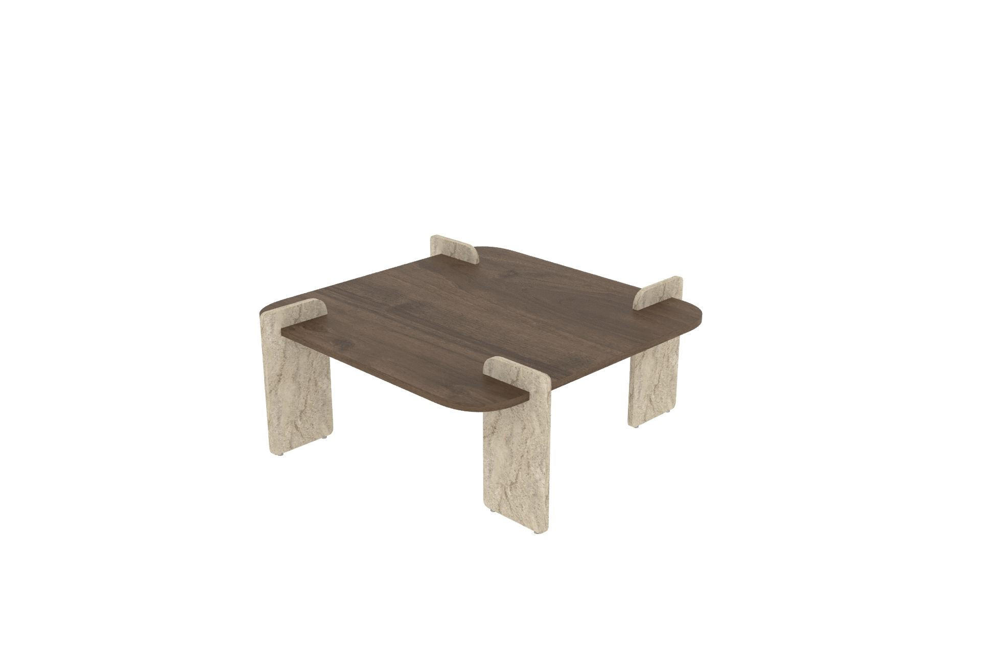 COUCHTISCH afrolli Braun - Braun, Holz (90/90/35cm) - Habitat Garten
