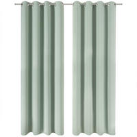VERDUNKLUNGSVORHÄNGE Emelie 140/175 cm,2er-Set, mit Hitze- und Kälteschutz,Grün - Grün, Kunststoff (140/175cm) - Blumtal