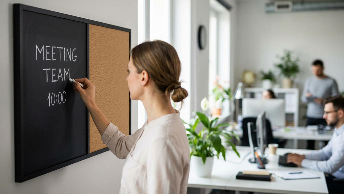 KOMBITAFEL Kork / schwarz magnetisch 90x60 Holzrahmen schwarz lackiert - Schwarz/Braun, Holz (90/60/1.5cm) - ALLboards