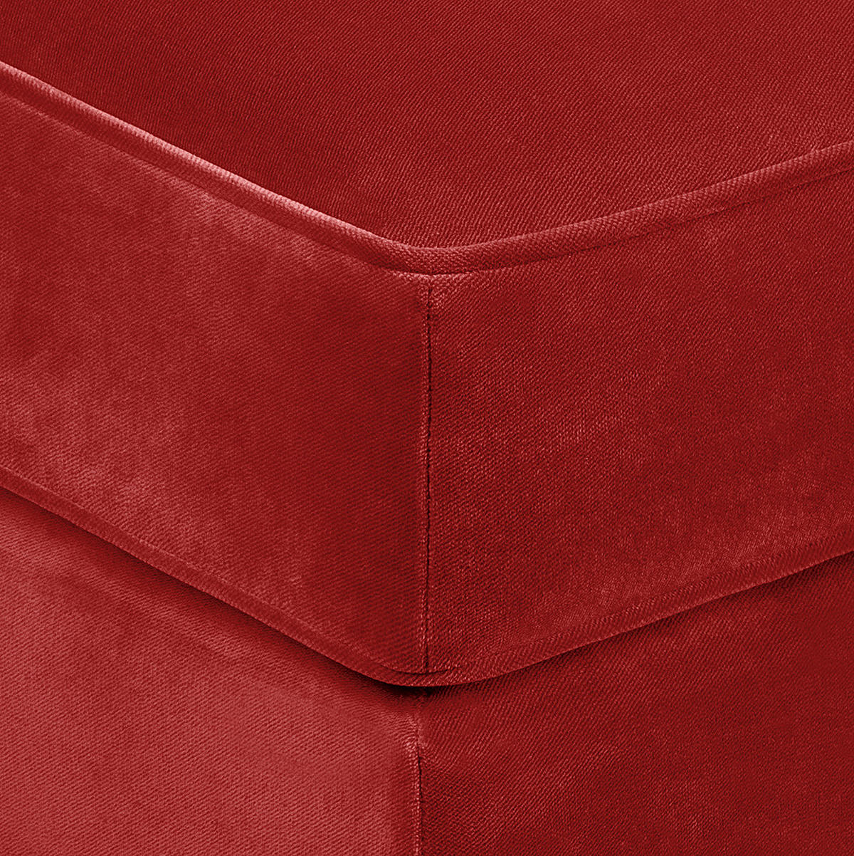 RECAMIERE - Rot, Holz/Textil (165/77/82cm) - home24