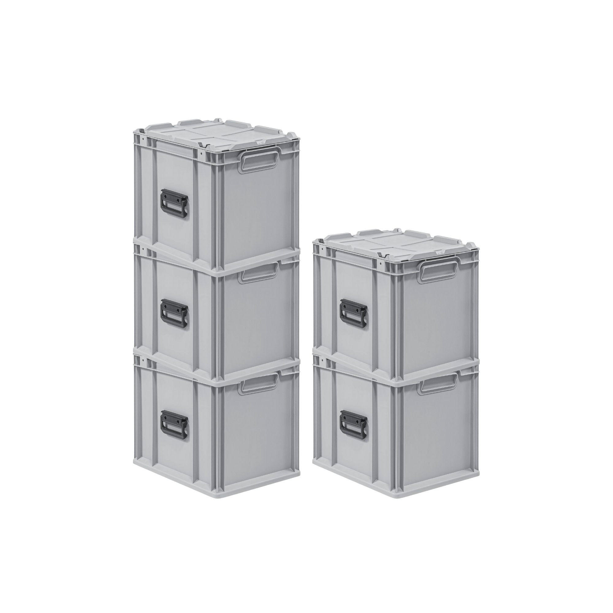 EUROBOX 5x Nextgen Portable 335x30x40cm 30 Liter - Grau, Kunststoff (30/33.5/40cm) - PROREGAL