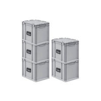 EUROBOX 5x Nextgen Portable 335x30x40cm 30 Liter - Grau, Kunststoff (30/33.5/40cm) - PROREGAL