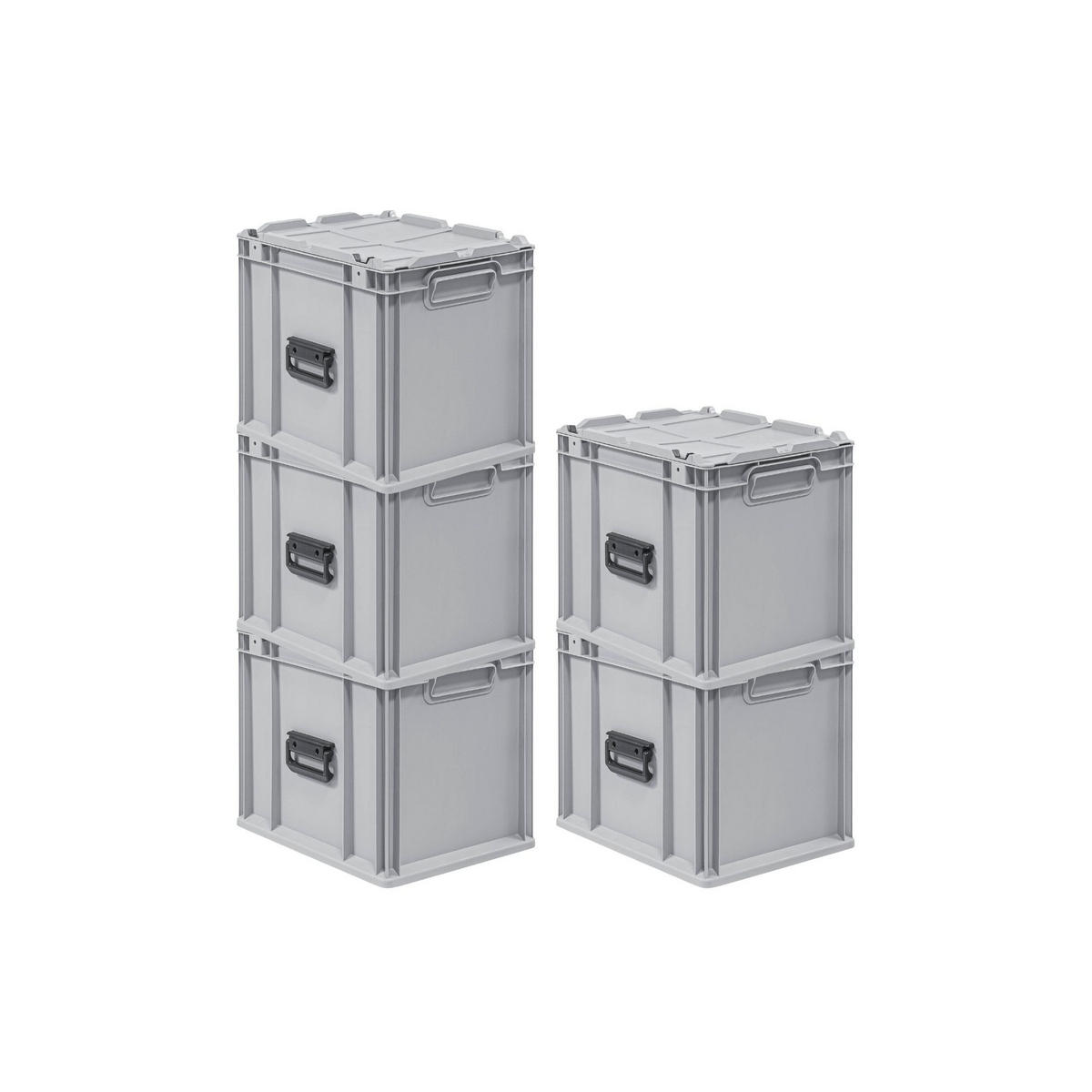 EUROBOX 5x Nextgen Portable 335x30x40cm 30 Liter - Grau, Kunststoff (30/33.5/40cm) - PROREGAL