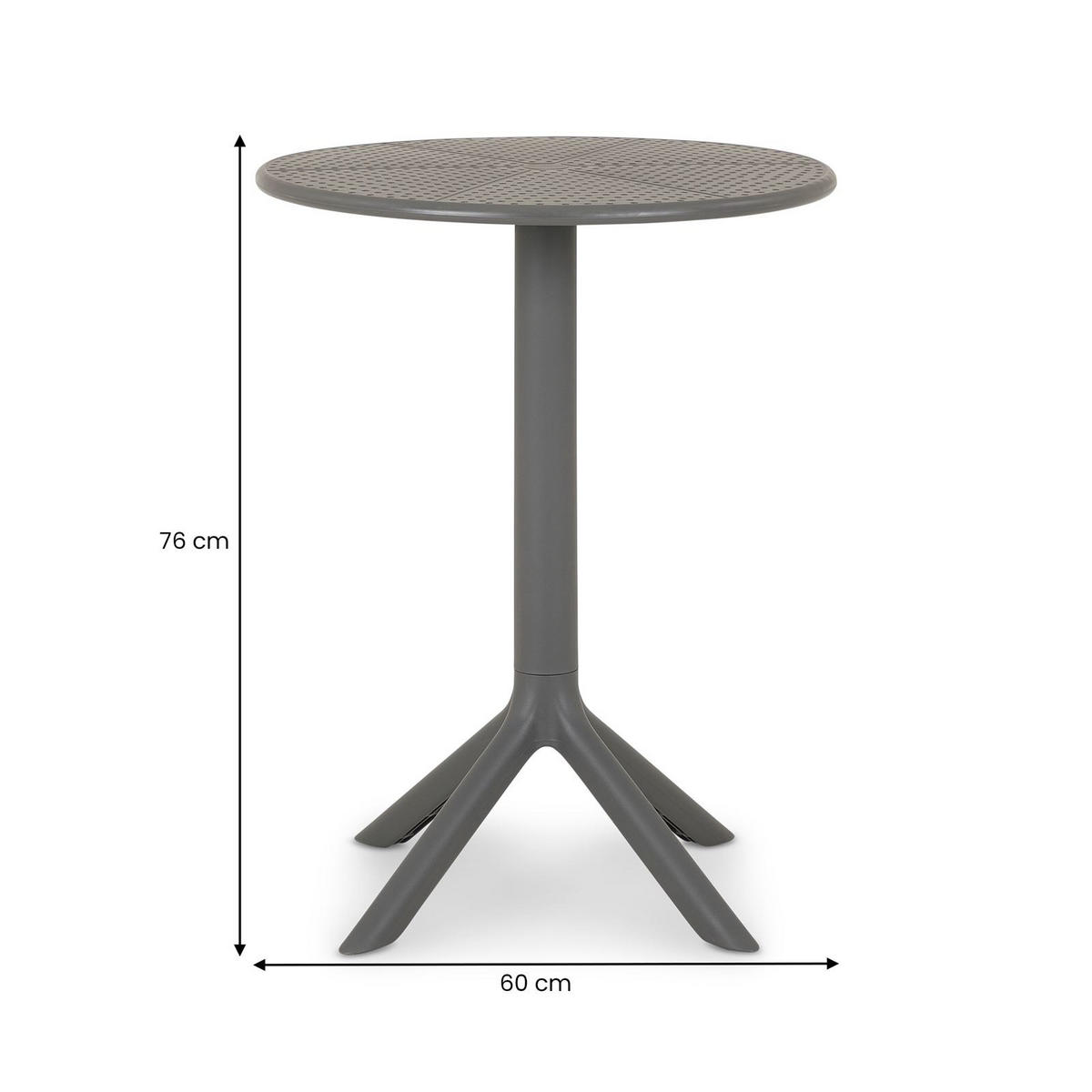 GARTENTISCH LUZ grau - Grau, Kunststoff (60/60/76cm) - IDIMEX