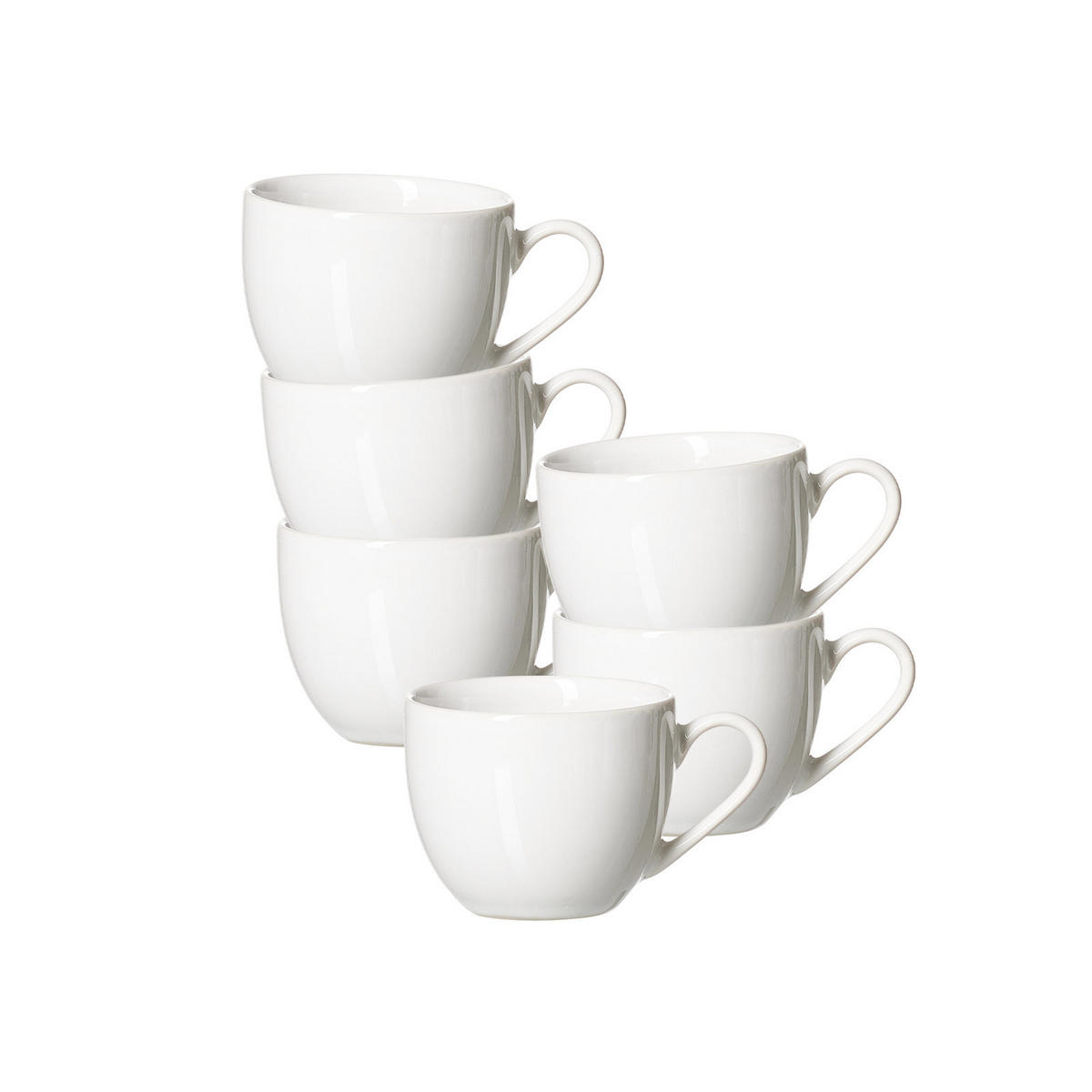 ESPRESSOTASSEN Volos weiß 90 ml 6er Set - Weiß, Keramik (0.09L) - Ritzenhoff Breker