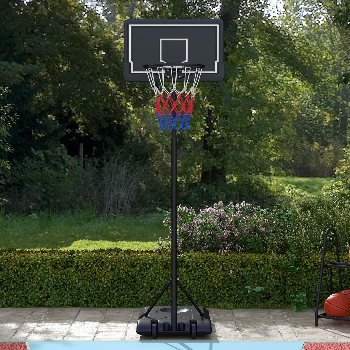 BASKETBALLKORB - Schwarz, Metall (55/74cm) - SPORTNOW