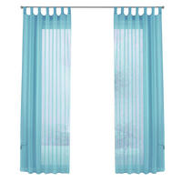 SCHLAUFENGARDINEN Voile 2er Set 245x140 cm Hellblau - Hellblau, Textil (140/245cm) - Gardinenbox.eu
