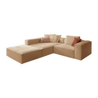ECKSOFA CARMO Braun Flachgewebe - Dunkelbraun/Schwarz, Kunststoff/Textil (306/191cm) - KAWOLA