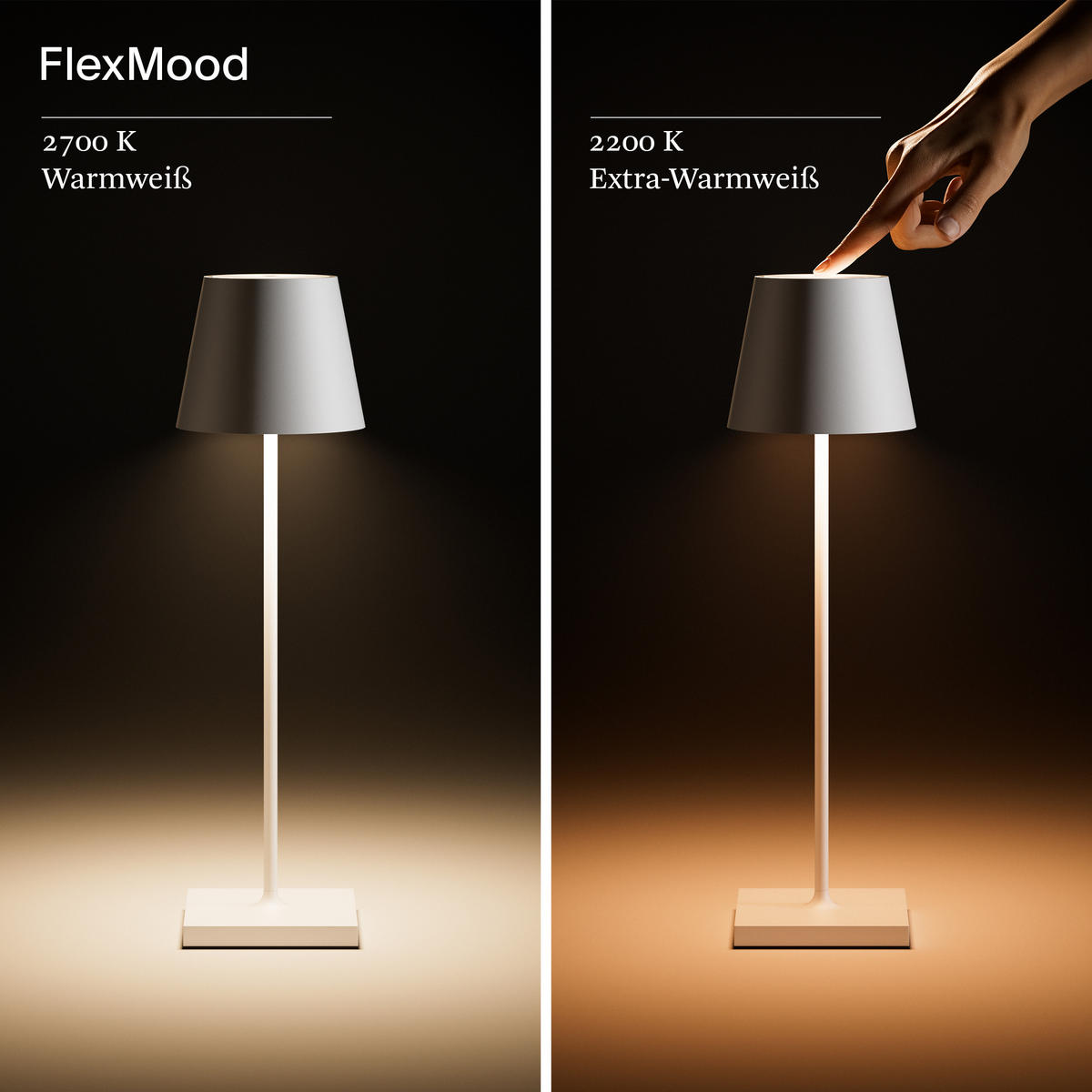 LED Akku-Tischlampe, Nuindie 3.0 2er-Set, goldfarben - Goldfarben, Metall (38/10/38cm) - Sigor