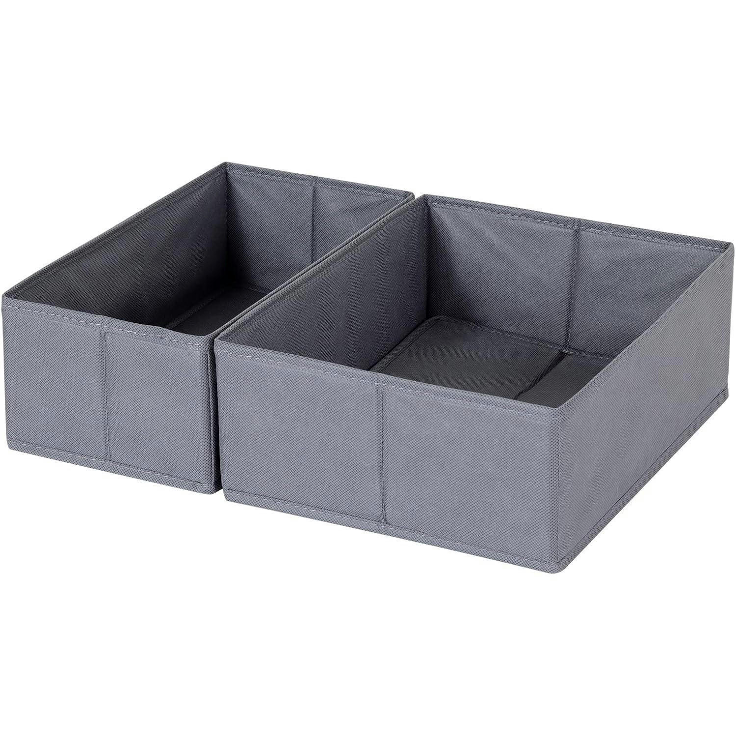 SCHUBLADEN Organizer 2er Set Grau 50x35 cm - Grau, Textil (24/11/30cm)