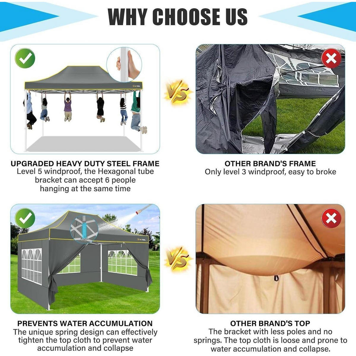 FALTPAVILLON 3x4,5m Grau Wasserdicht mit 4 Seitenteilen - Grau, Textil (300/343/450cm)