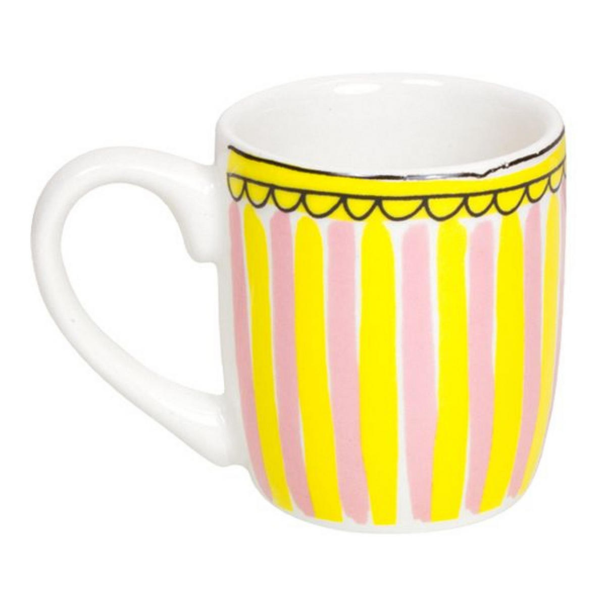 BECHER Streifen GR in Rosa - 50ml - Pink, Keramik (0.05L) - Blond Amsterdam