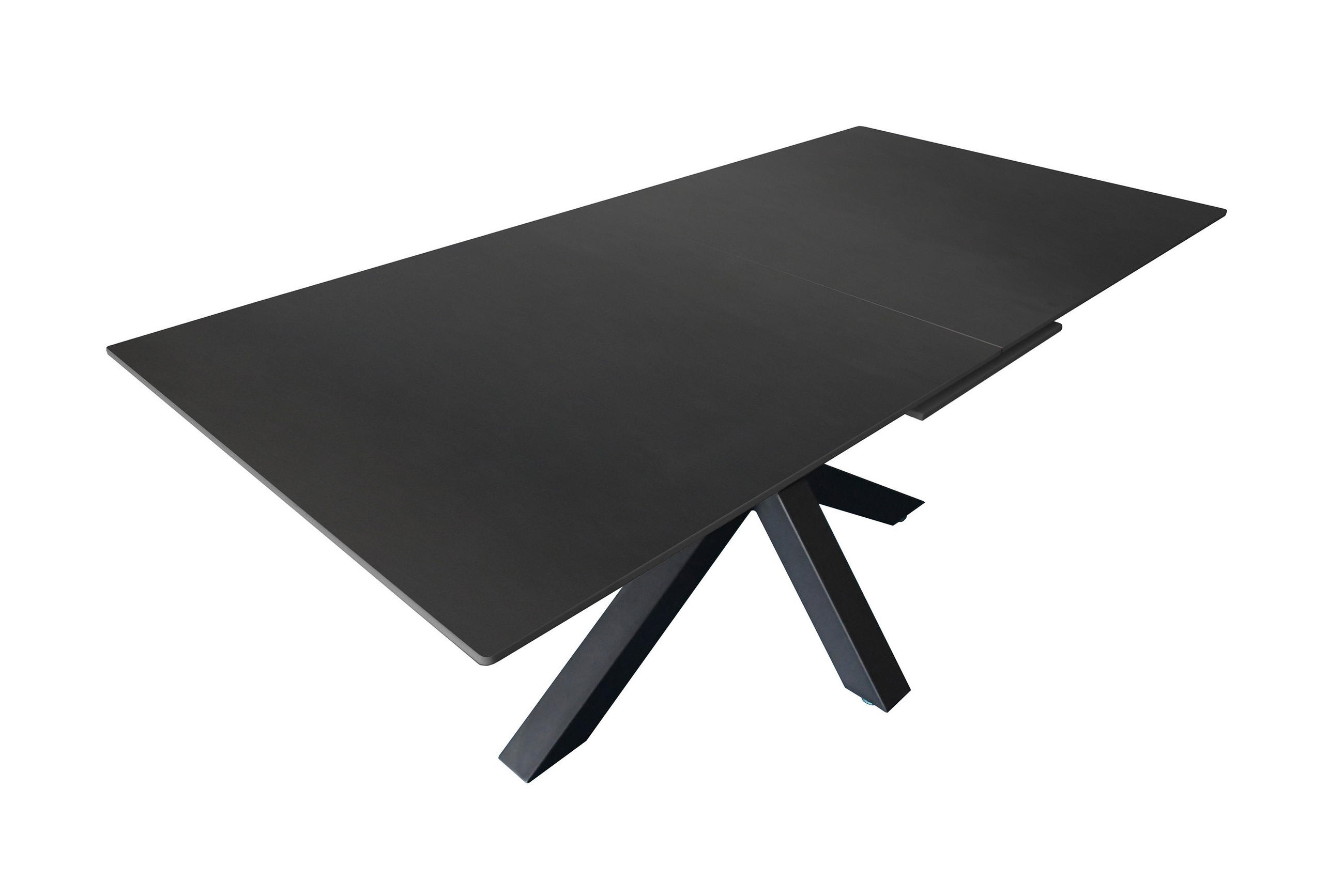 ESSTISCH MILLIE - Dunkelgrau/Schwarz, Keramik (90/180/76cm) - SAM