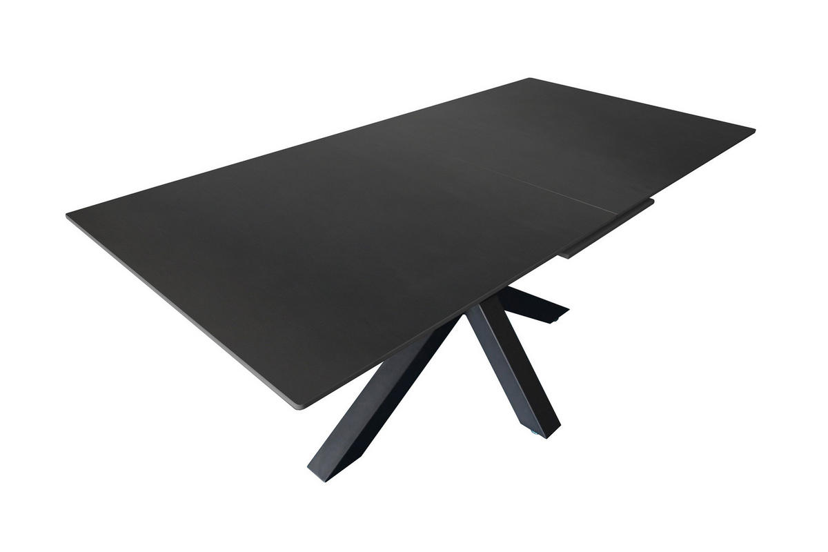 ESSTISCH MILLIE - Dunkelgrau/Schwarz, Keramik (90/180/76cm) - SAM