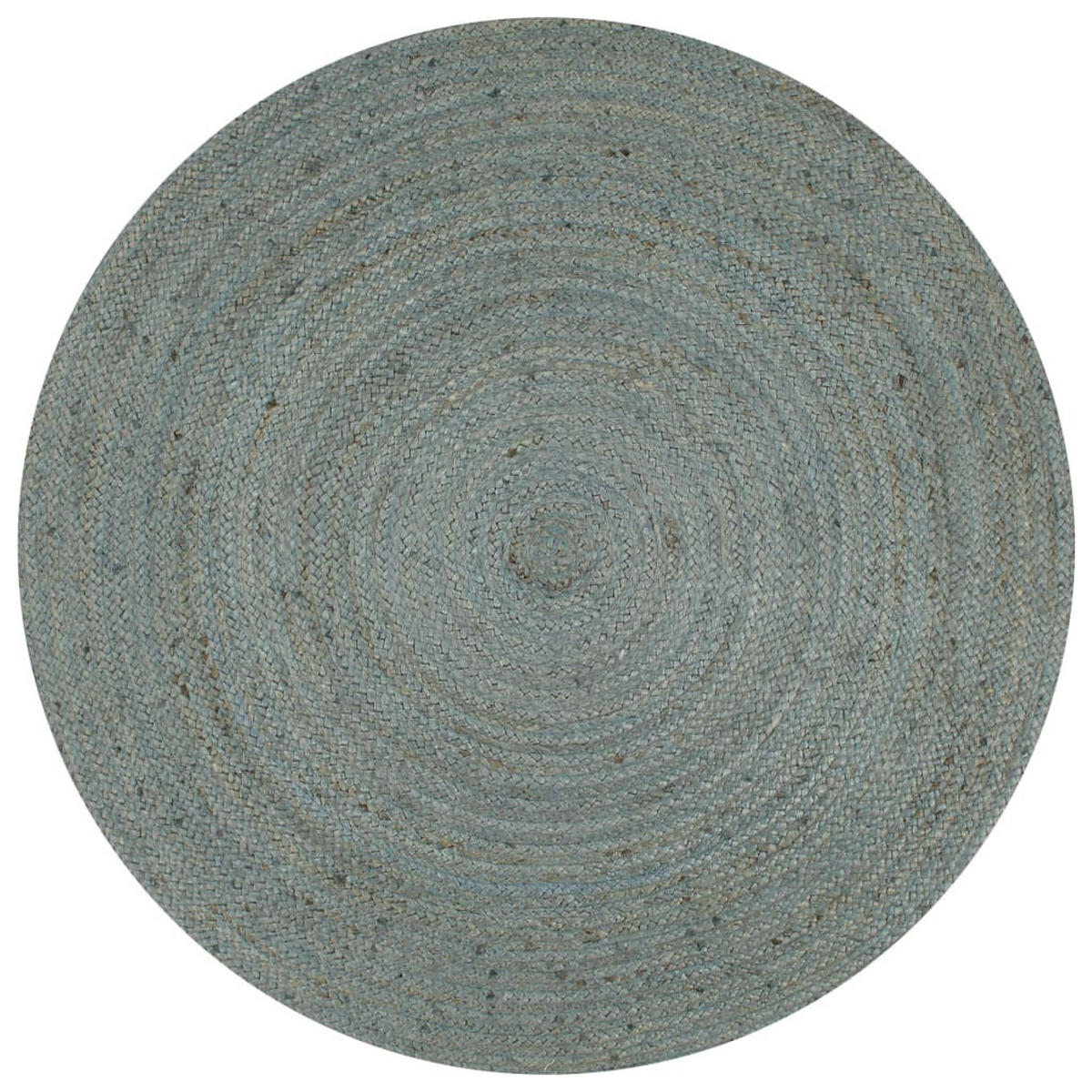 TEPPICH Handgefertigt Jute Rund 120 cm Olivgrün - Grün, Textil (120/120cm) - furnicato
