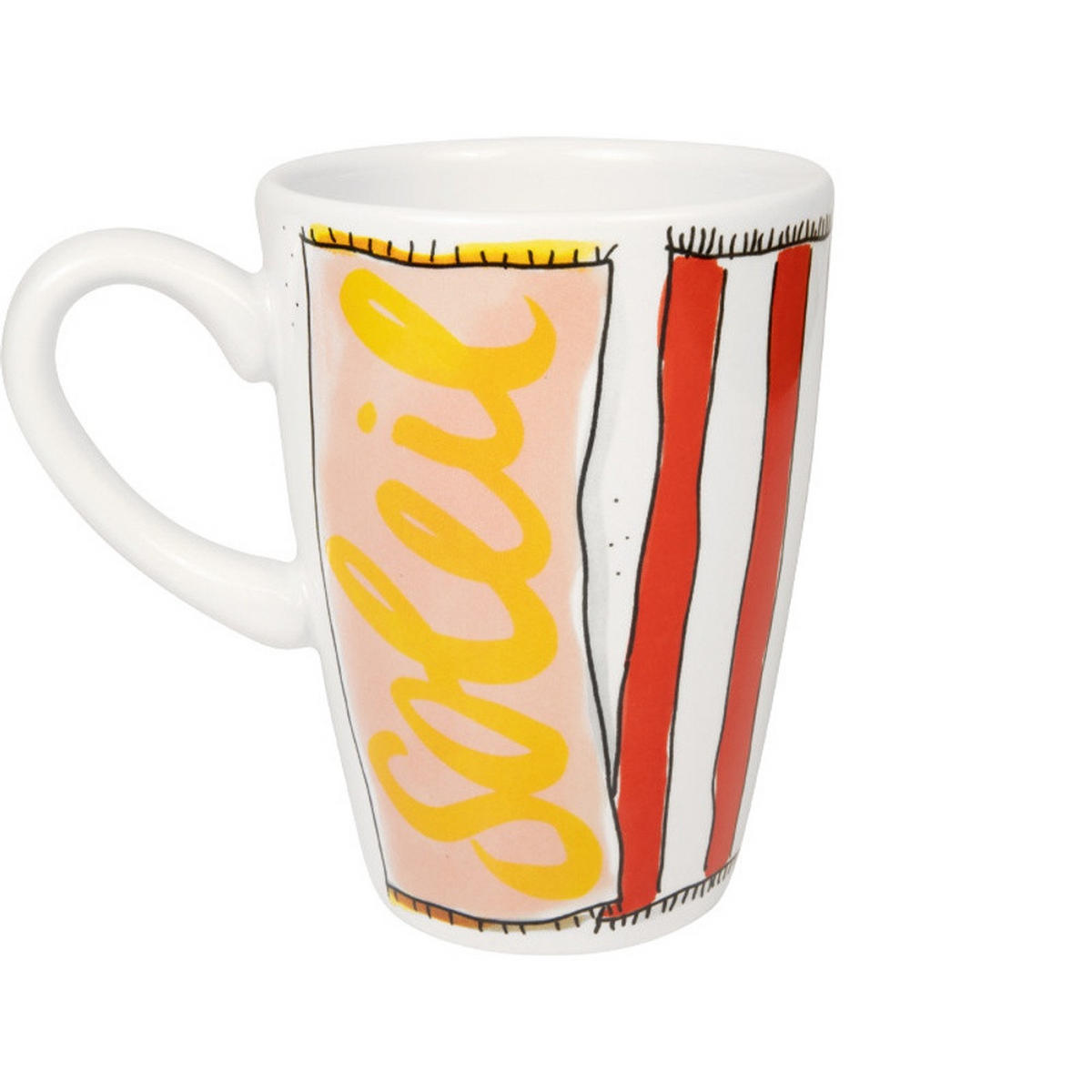 XL-BECHER Beach Babe in Bunt - 500 ml - Multicolor, Keramik (0.5L) - Blond Amsterdam