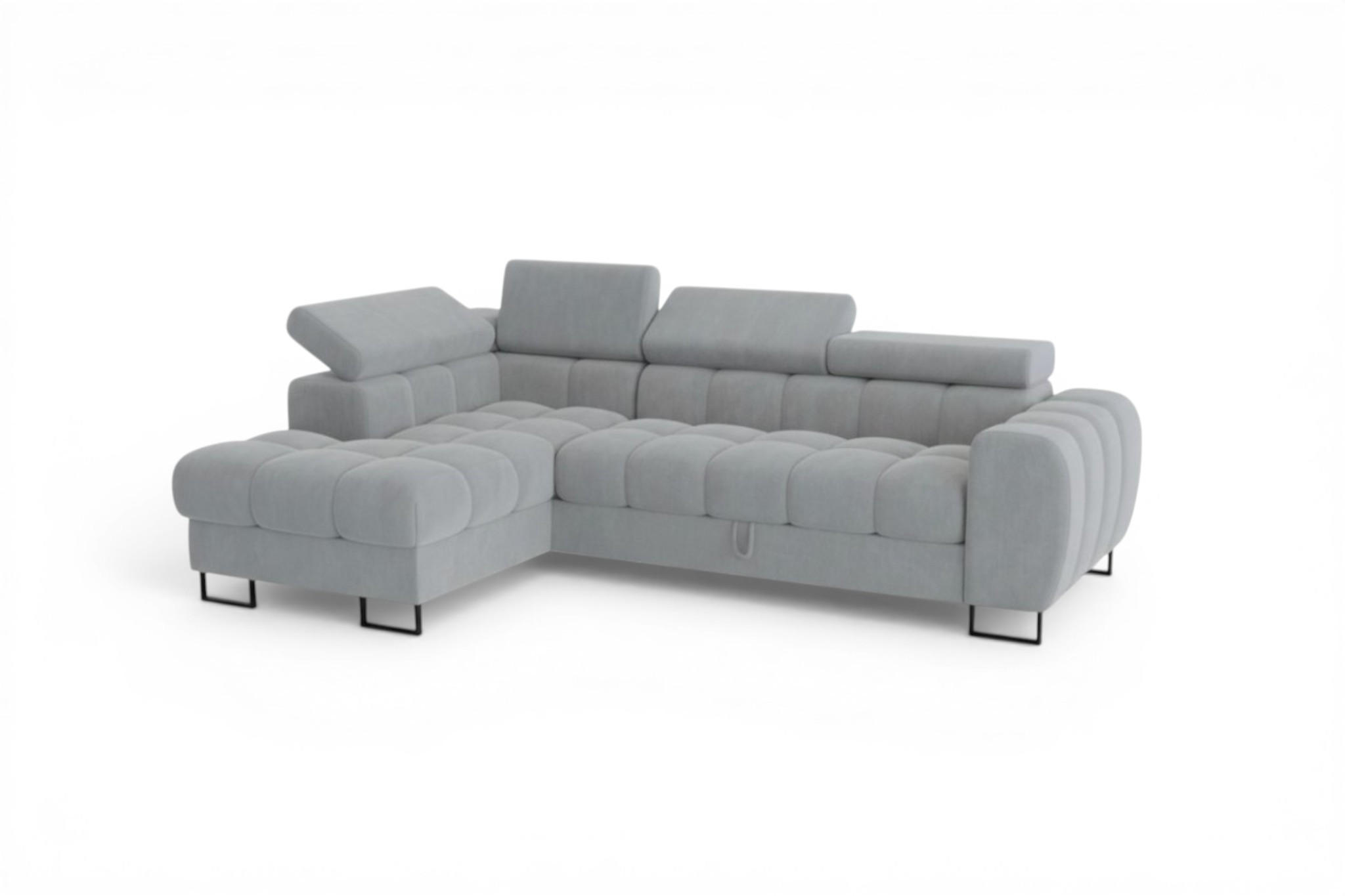 Fun Möbel Ecksofa Grau 260x170 cm