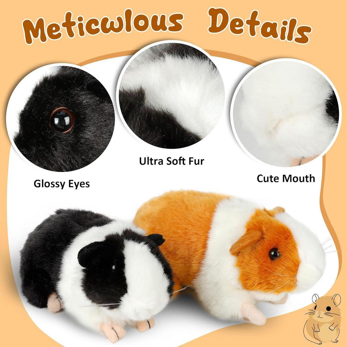 MEERSCHWEINCHEN Kuscheltier 2-teiliges Set - Multicolor, Textil (8.8/20cm)