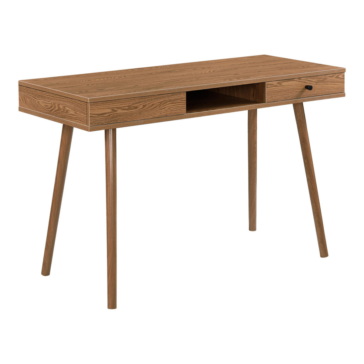 SCHREIBTISCH Habo - Dunkelbraun, Holzwerkstoff/Metall (48/115/74cm) - [en.casa]