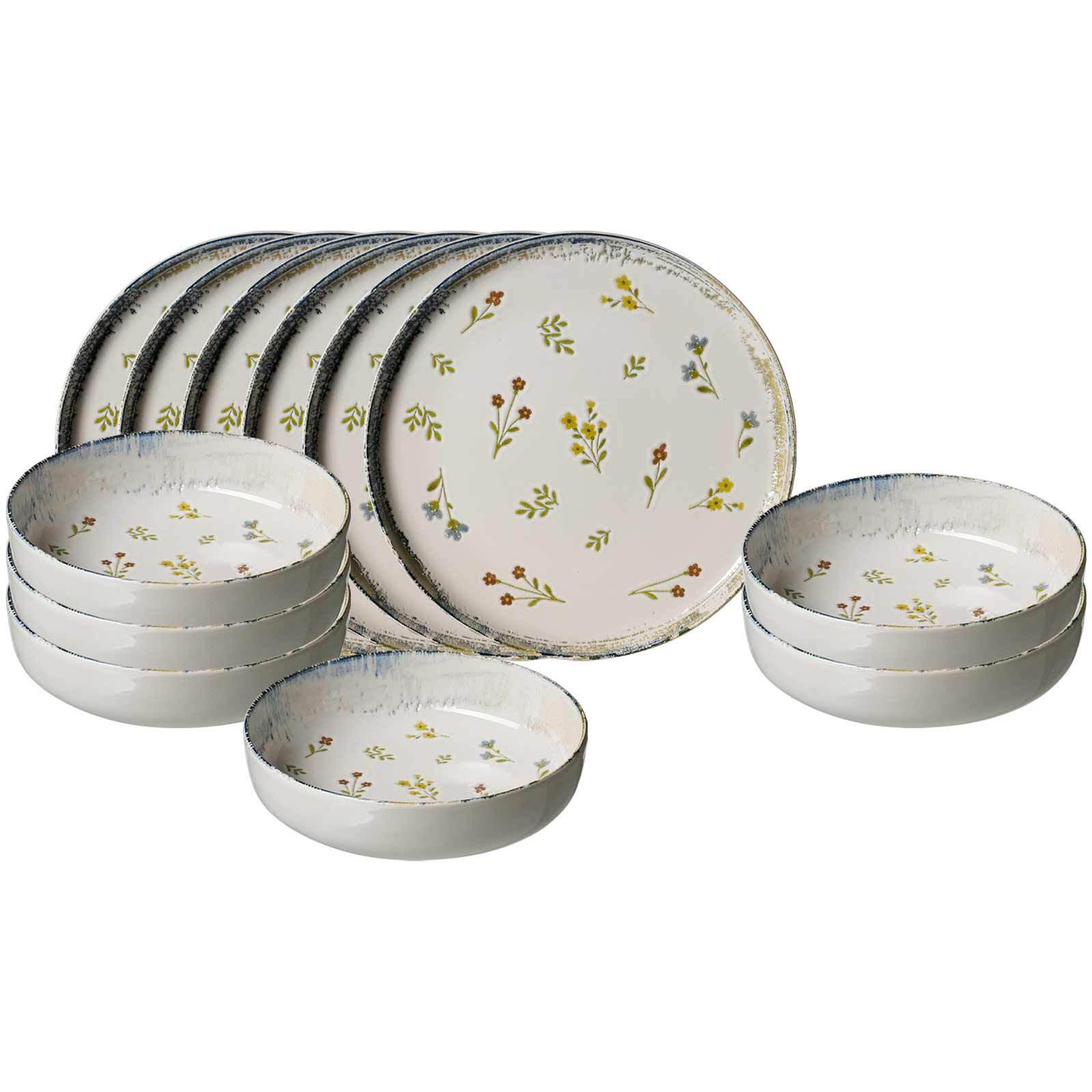 TAFELSERVICE Viola bunt 12er Set - Multicolor, Keramik (1/1/1cm) - Ritzenhoff Breker