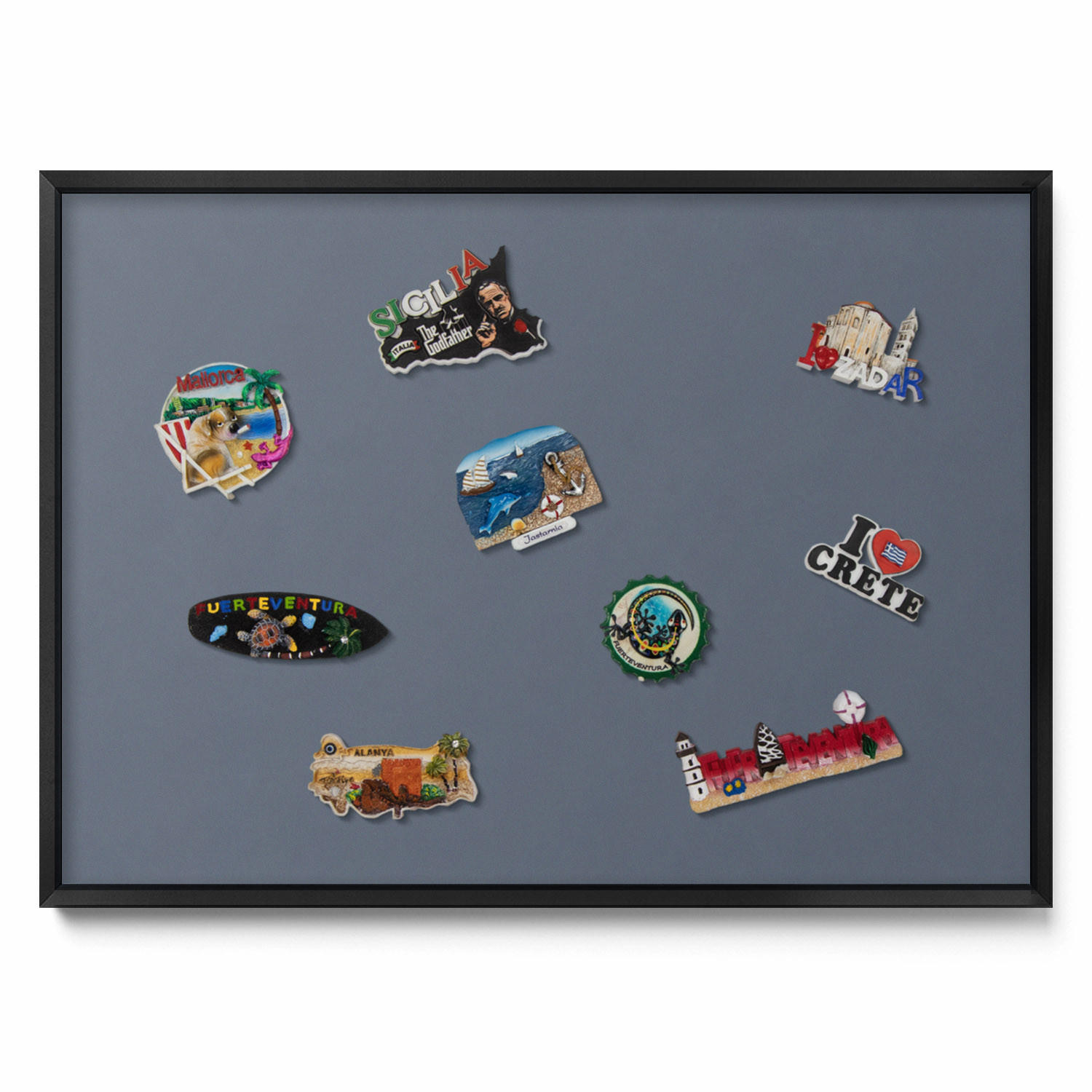 TULUP MAGNETICKÁ TABULE 70x50 cm černý rám – Tmavě modrá barva