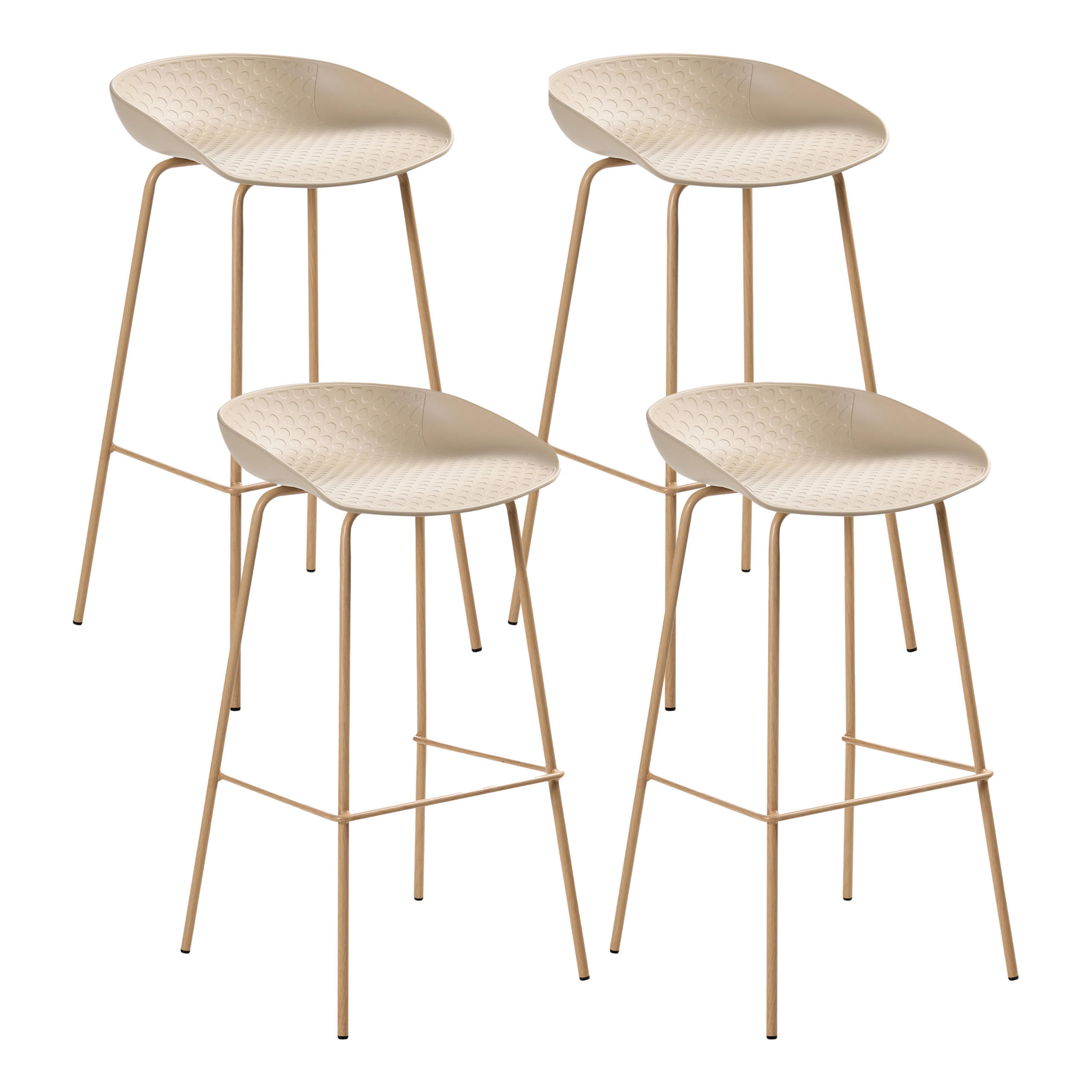 SCAUN DE BAR set de 4 bej Venlo