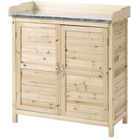 GARTENKOMMODE 83/92/40 cm Natur aus Holz mit Arbeitsplatte - Naturfarben, Holz (40/92/83cm) - OKMYHOME