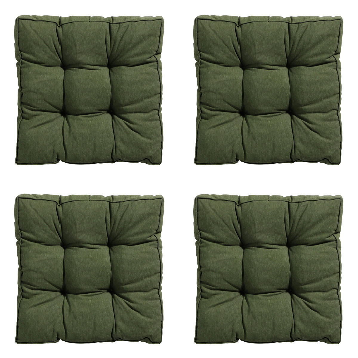 SITZKISSEN Panama 47/47 cm 4er-Set - Waldgrün, Textil (47/8/47cm) - Madison