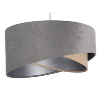 HÄNGELEUCHTE Grau 50/23 cm - Silberfarben, Kunststoff (50/1/23cm) - ONZENO