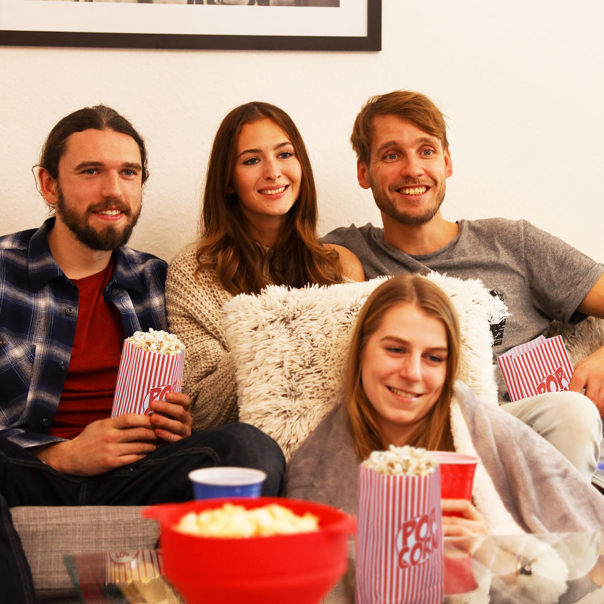 144 Popcorntüten - Multicolor, Papier (13/26/8cm) - Relaxdays