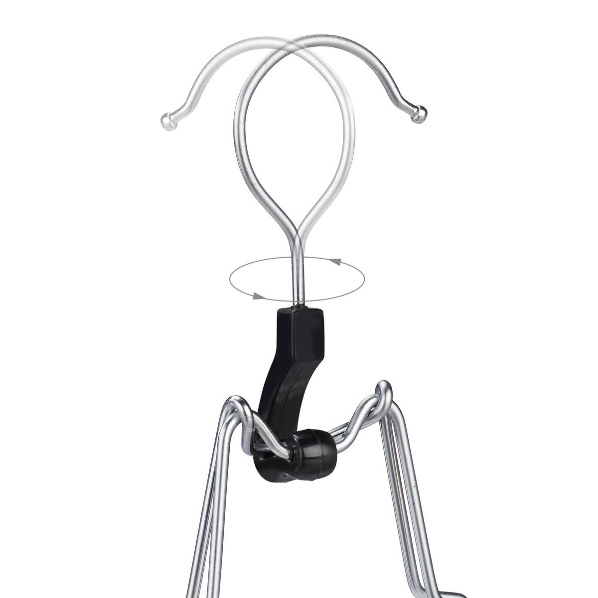 12XHOSENSPANNER - Schwarz, Holz/Textil (25/17/2.3cm) - Relaxdays